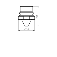 AMADA® NOZZLE TIP 2.0CHROME PLATED