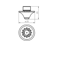 AMADA® DOUBLE NOZZLE TIP 4.0 WITH HOLESCHROME PLATED