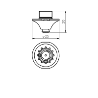 AMADA® DOUBLE NOZZLE TIP 5.0 WITH HOLESCHROME PLATED