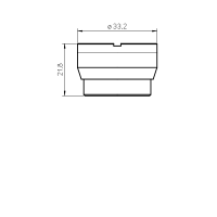 PRECITEC®ORIG. NOZ. HOLDER KT M1.5"DXN - CERAMIC