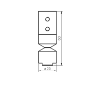 MAZAK®ALUMINIUM BREAK-AWAY BAR L60 - M8