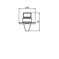 MAZAK®NOZZLE TIP SLIM 4.0CHROME PLATED