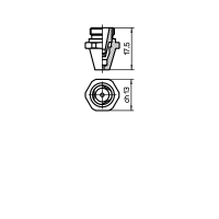 MAZAK®DOUBLE HEXAGONAL NOZZLE TIP 3.0CHROME PLATED