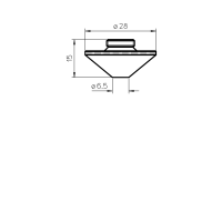 PRECITEC®NOZZLE TIP HD 5.0LARGE HEADCHROME PLATEDPack of 10