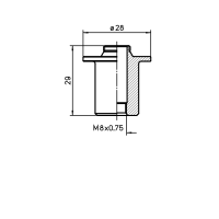 PRECITEC®ADAPTER L=29 FOR TRUMPF® NOZZLE M8