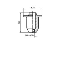 PRECITEC®ADAPTER L=30 FOR TRUMPF® NOZZLE M6