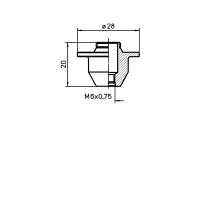 PRECITEC®ADAPTER L=20 FOR TRUMPF® NOZZLE M6