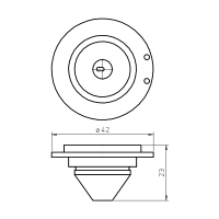 THYSSEN®NOZZLE TIP WITH SLOT HOLE